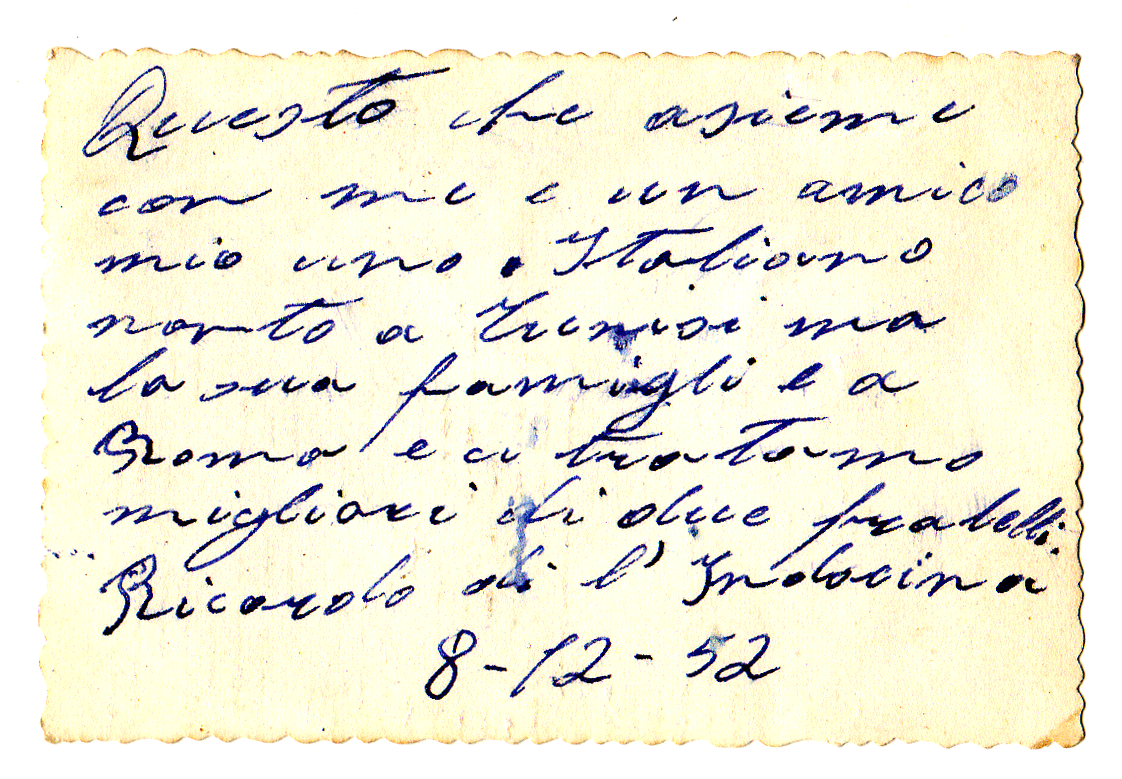 Ernesto Occhiuzzi - Indocina 1952